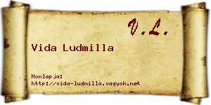 Vida Ludmilla névjegykártya